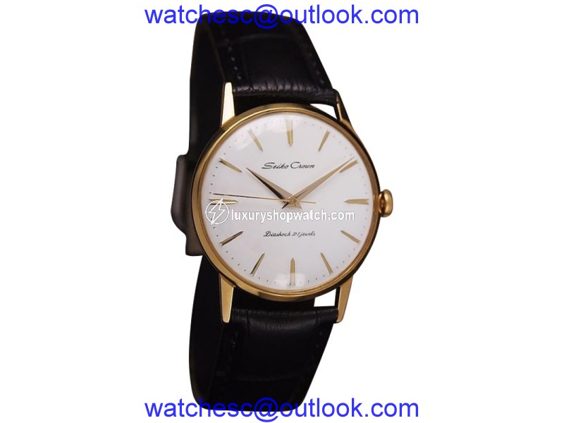 Seiko Crown Gold Plated Manual 34mm Men Dress Watch 1960 Seiko