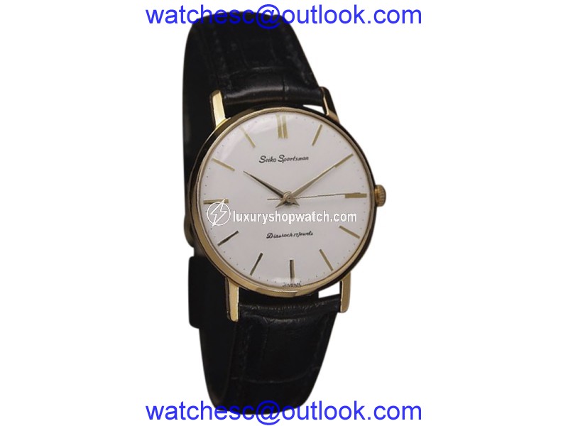 Seiko Sportsman Gold Plated Manual Mens 35mm Watch 1960s Seiko