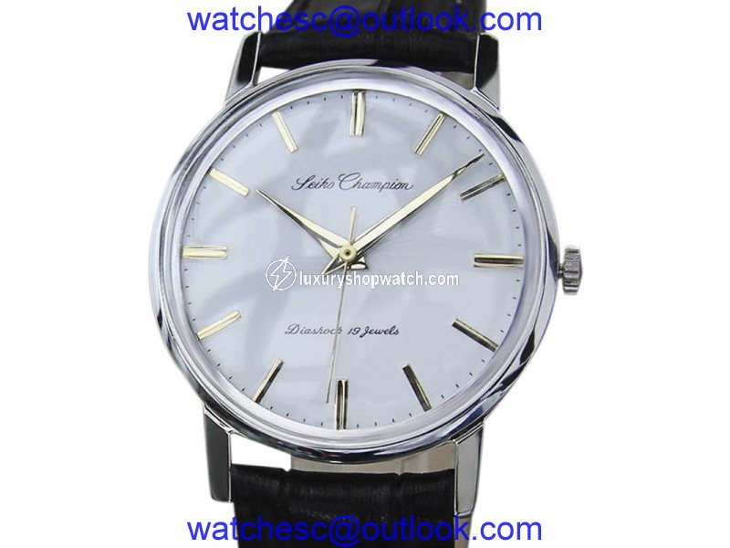 Seiko Champion Stainless Steel / Leather Vintage 34mm Mens Watch Seiko