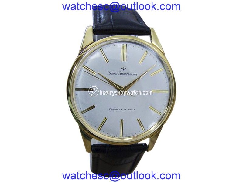 Seiko Sportsmatic Gold Plated / Stainless Steel Vintage 37mm Mens Watch Seiko