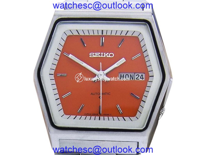 Seiko 6309-513C Stainless Steel Automatic 37mm Mens Watch 1970s Seiko