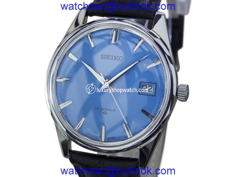 Seiko 6602 9982 Stainless Steel & Leather Manual 36mm Mens Watch 1960 Seiko