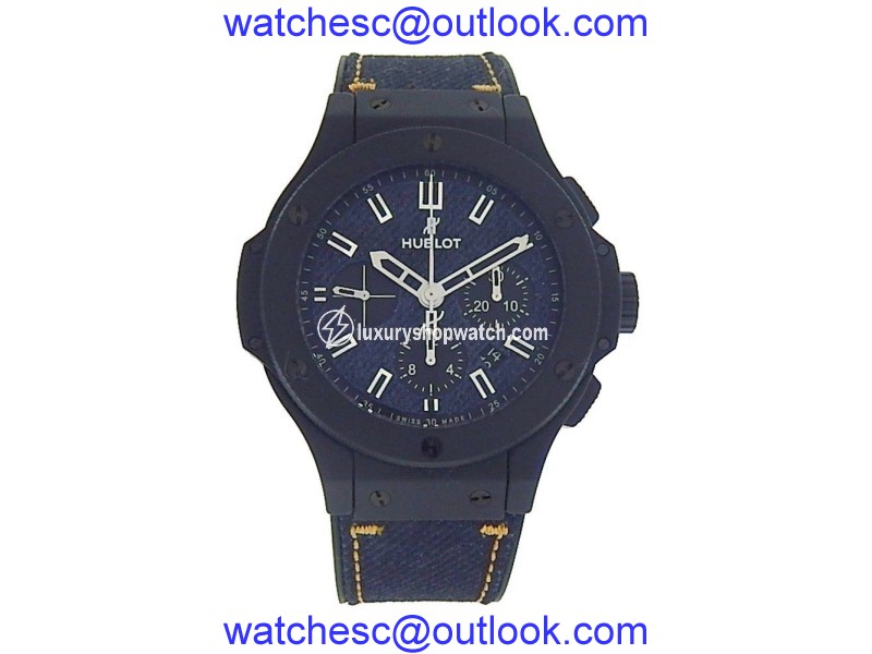 Hublot Big Bang 301.CI.2770.NR.JEANS14 Ceramic / Denim Jeans Rubber 44mm Mens Watch Hublot