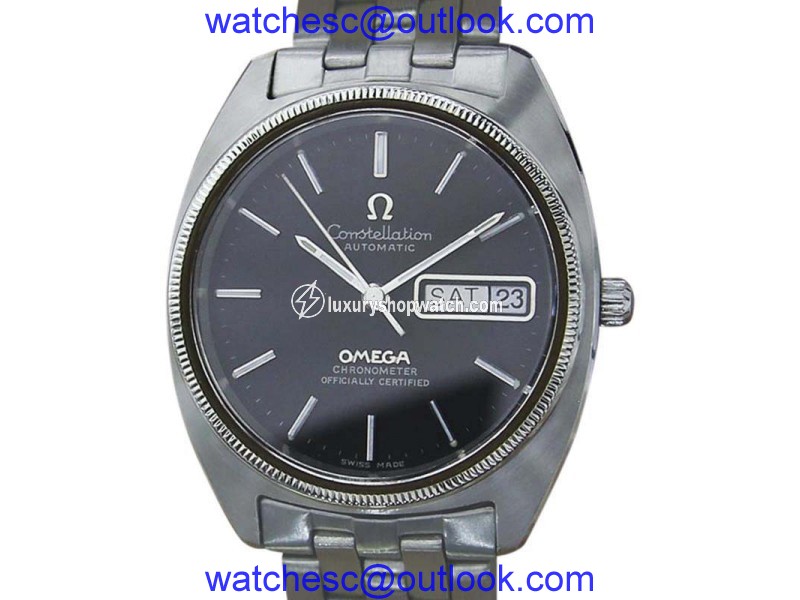 Omega Constellation Stainless Steel Automatic Chronometer Swiss Mens 35mm Watch Omega