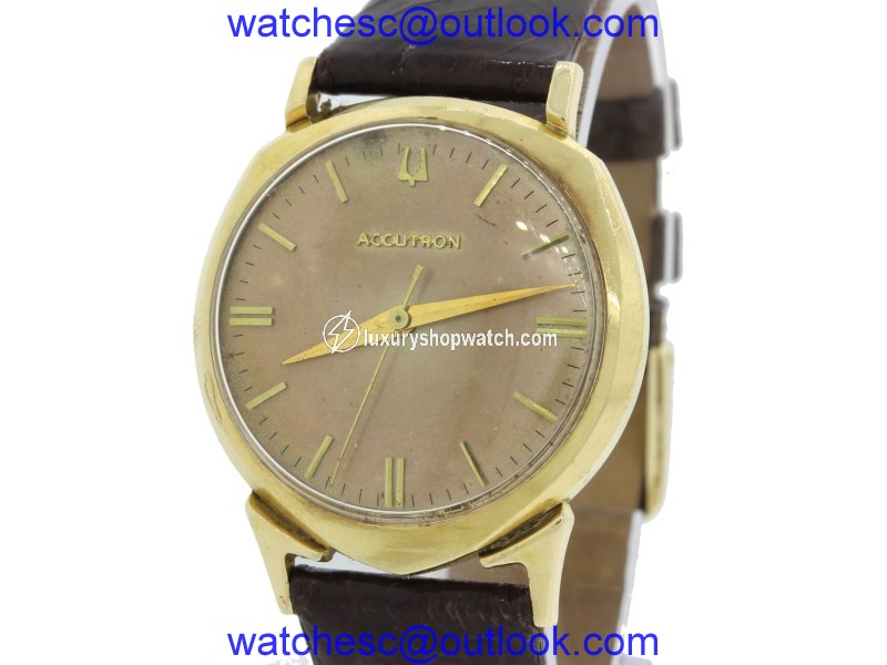Bulova Accutron C62009 14K Yellow Gold Tuning Folk Vintage 32mm Mens Watch Accutron