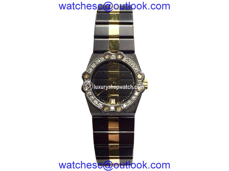 Chopard 18K Yellow Gold & Stainless Steel Quartz 24mm Womens Watch Chopard