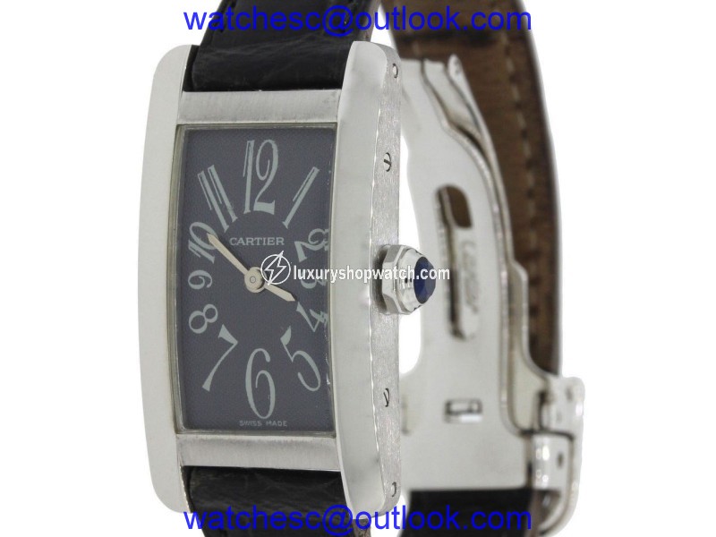 Cartier Americaine 1713 18K White Gold Arabic Quartz 19mm Womens Watch Cartier