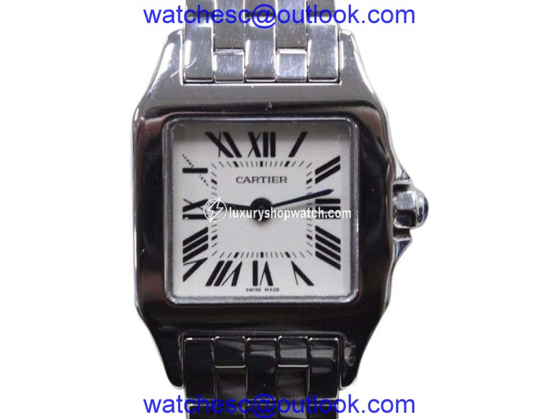 Cartier Santos Demoiselle 2698 Stainless Steel & White Dial 21.65mm Womens Watch CARTIER