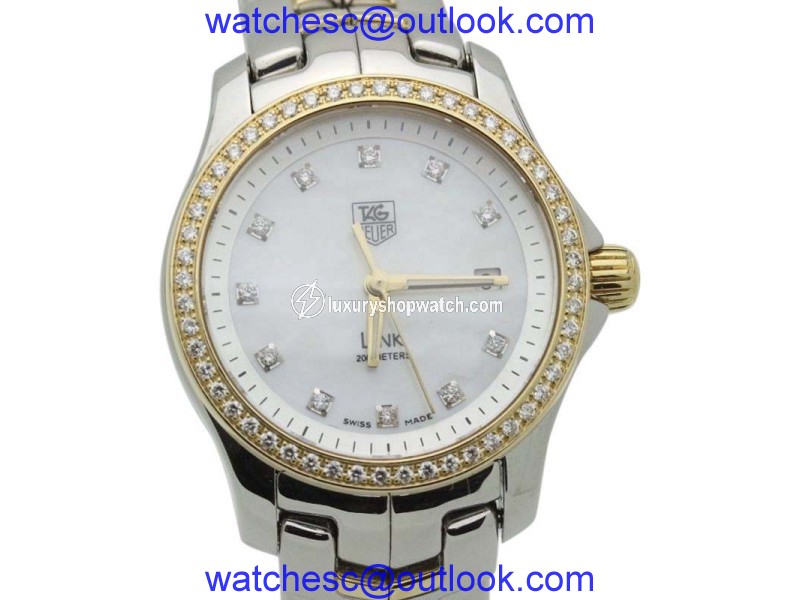 Tag Heuer Link WJF1354 18K Yellow Gold & Stainless Steel 27mm Womens Watch TAG Heuer