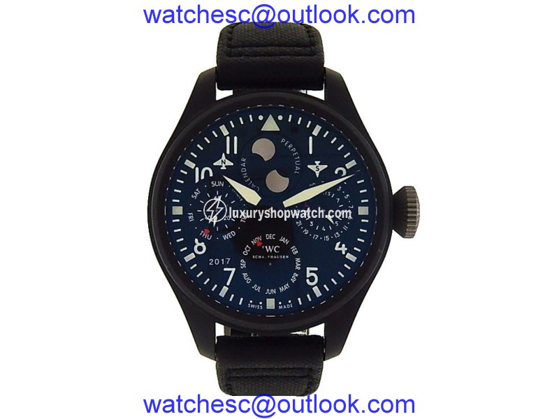 IWC Big Pilot��s Perpetual Calendar IW502902 PVD Ceramic Automatic 48mm Mens Watch IWC