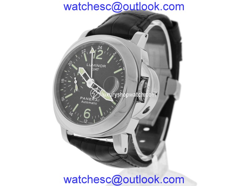 Panerai Luminor GMT PAM00237 Stainless Steel with Black Dial 44mm Mens Watch Panerai