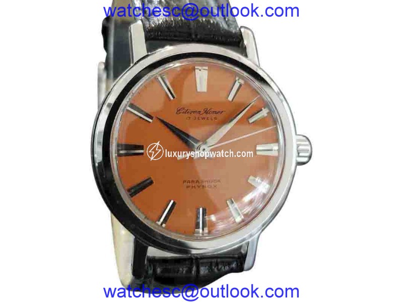 Citizen Homer Phynox SCX123 Stainless Steel with Leather Vintage 36.5mm Mens Watch Citizen