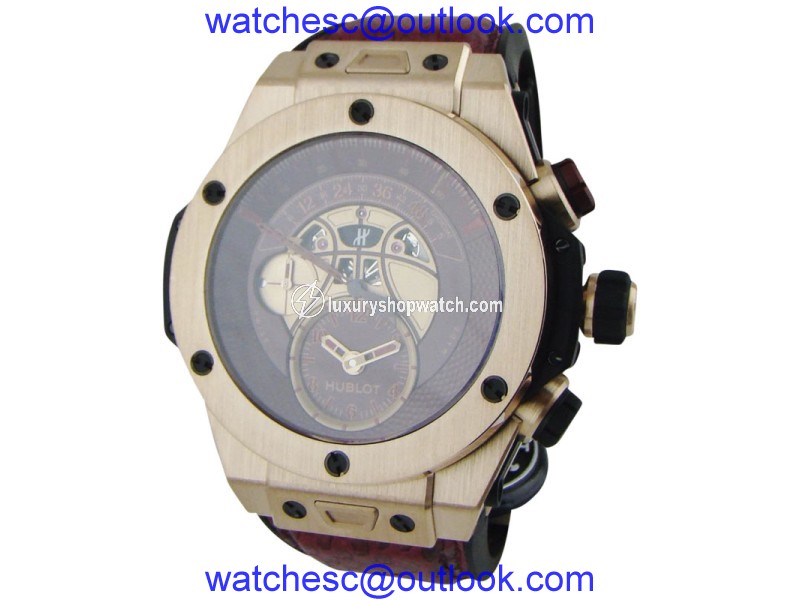 Hublot Big Bang Vino 18K Gold / Python Leather 45.5mm Mens Watch Hublot