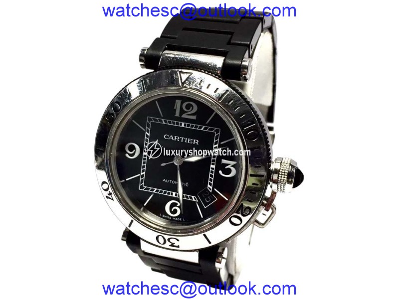 Cartier Pasha De Cartier Stainless Steel Rotating Bezel 40.5mm Mens Watch Cartier