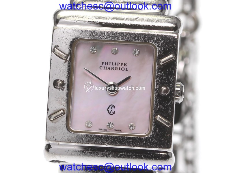 Philippe Charriol ST.TROPEZ Stainless Steel / 925 Sterling Silver 20mm Womens Watch Philippe Charriol