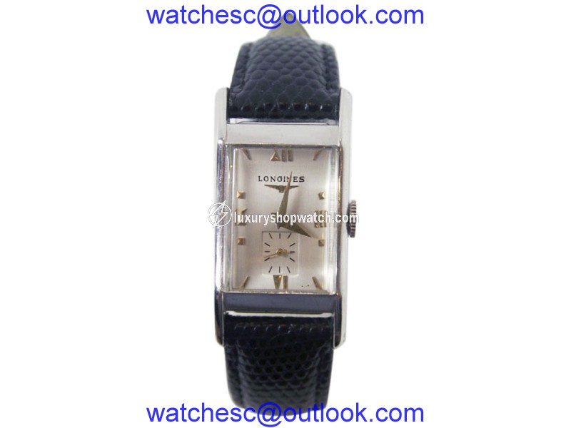 Longines 14K White Gold Vintage 20.4mm Mens Watch 1940s Longines