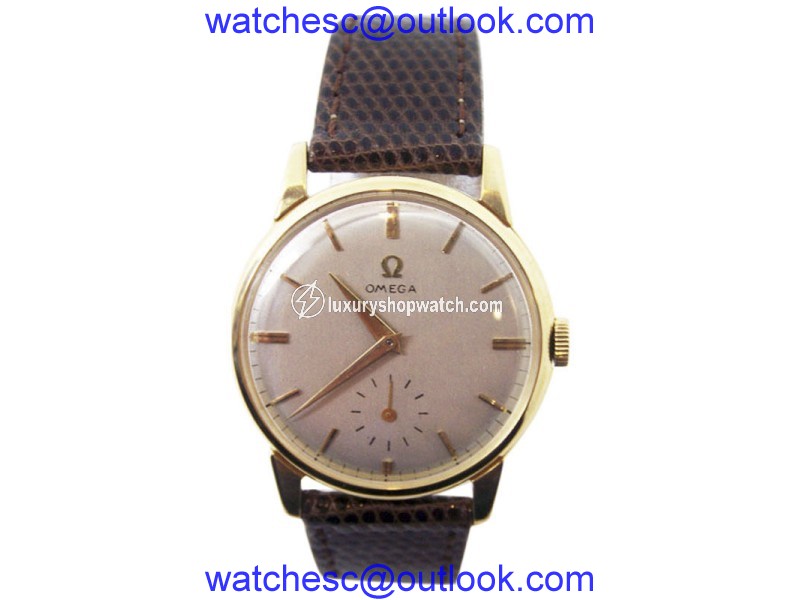Omega 2894 18K Yellow Gold Vintage 35mm Mens Watch 1950s Omega