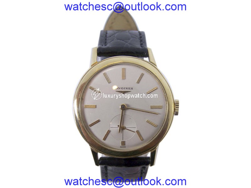 Longines 6879 18K Yellow Gold Vintage 35mm Mens Watch 1950s Longines