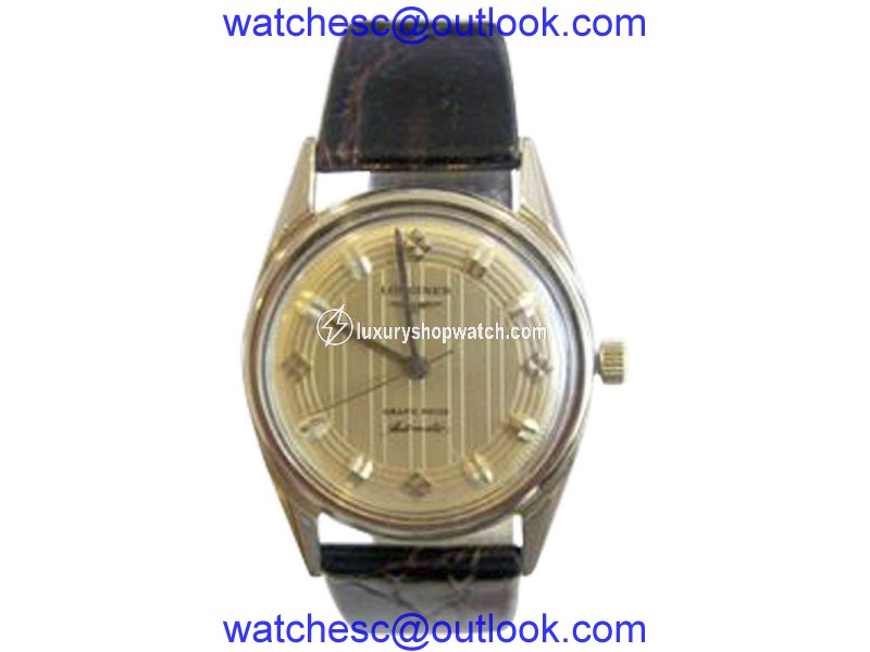 Longines 14K Yellow Gold Automatic Vintage 34mm Mens Watch Longines