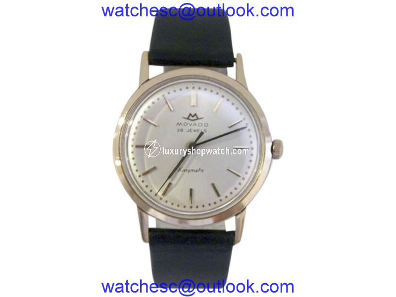 Movado Kingmatic 18K Rose Gold 31.4mm Mens Vintage Watch 1960s Movado