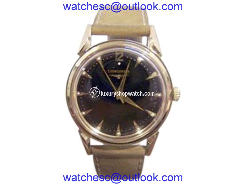 Longines 14K Yellow Gold Hand Winding Vintage 33.7mm Mens Watch Longines