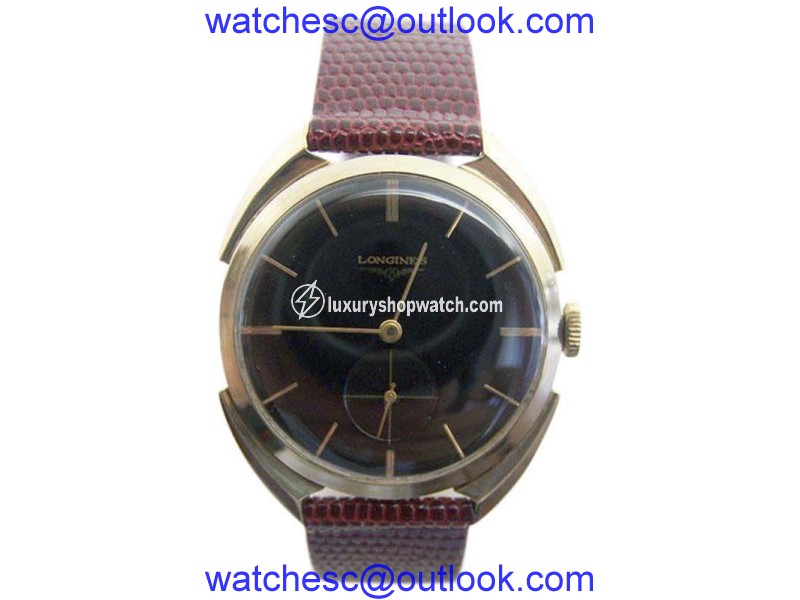 Longines 14K Yellow Gold Hand Winding Vintage 33mm Mens Watch Longines