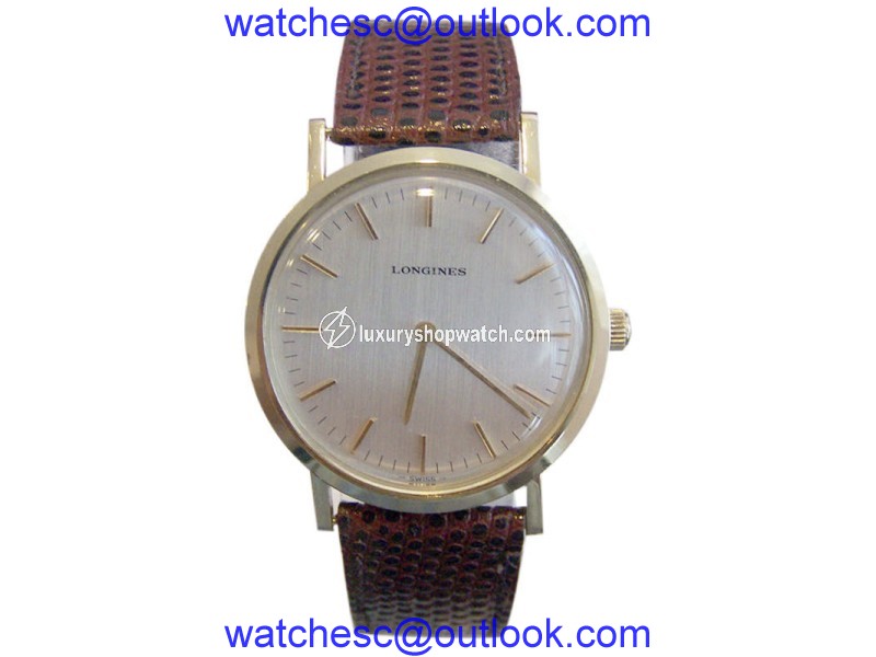 Longines 14K Yellow Gold Hand Winding Vintage 32.6mm Mens Watch Longines