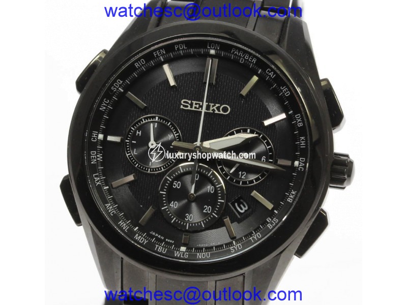 Seiko Brightz 8B92-0AA0 Titanium Solar-Quartz 43.5 mm Mens Watch
