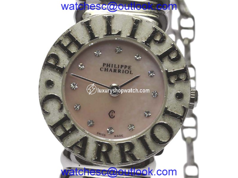 Philippe Charriol ST. Tropez Stainless Steel / 925 Sterling Sliver Quartz 24.5mm Womens Watch Philippe Charriol
