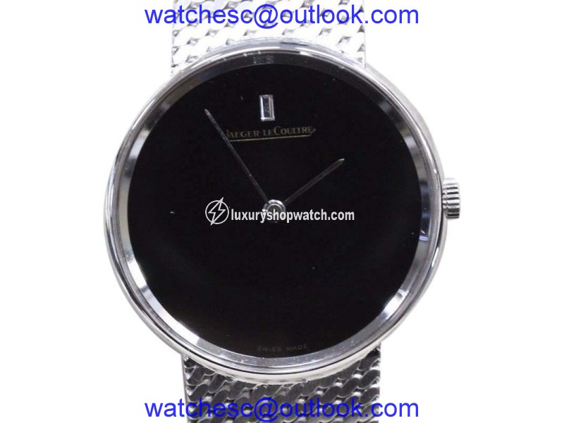 Jaeger-LeCoultre 18K White Gold with Black Dial 32mm Mens Watch Jaeger LeCoultre