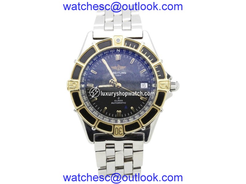 Breitling J Class D10067 18K Yellow Gold & Stainless Steel 44mm Mens Watch Breitling