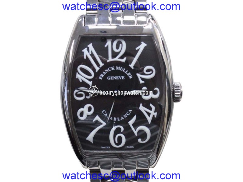 Franck Muller Casablanca 2852 Stainless Steel & Black Dial 31mm Mens Watch Franck Muller