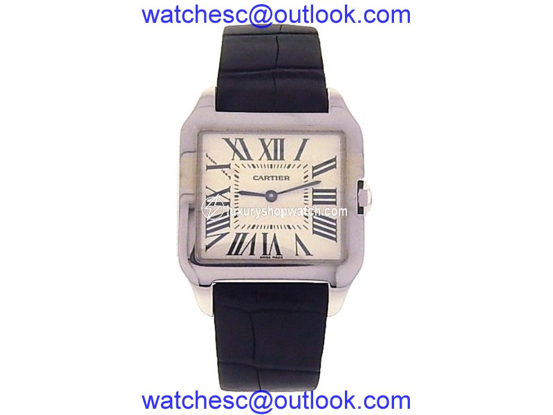 Cartier Santos Dumont W2009451 18K White Gold Swiss Quartz 30mm Womens Watch Cartier