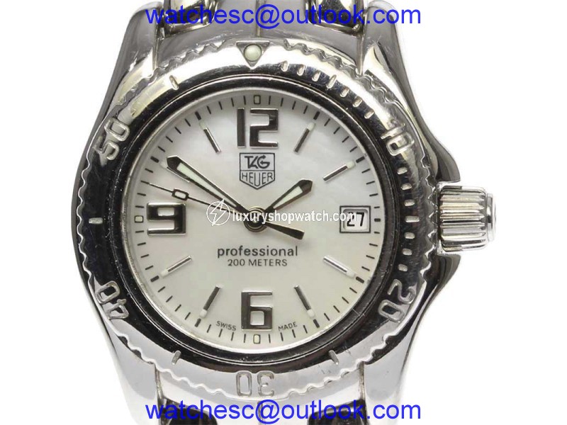 Tag Heuer WT141A Stainless Steel White Shell Dial Quartz 27mm Womens Watch TAG Heuer