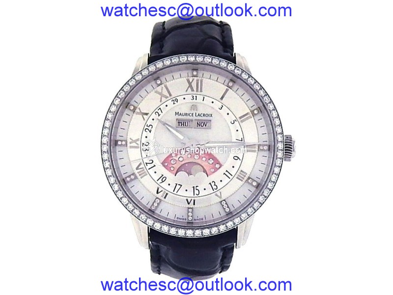 Maurice Lacroix Masterpiece MP6428-SD501-17E Stainless Steel / Leather Automatic 40mm Mens Watch Maurice Lacroix