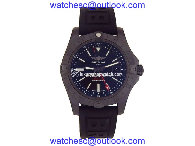 Breitling Avenger II M32390 Black PVD Stainless Steel Automatic 43mm Mens Watch Breitling