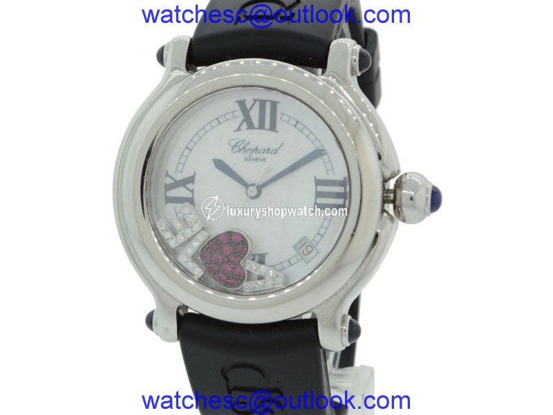 Chopard Happy Sport 28/8964-23 Stainless Steel Floating Pink Love Diamond 38mm Womens Watch Chopard