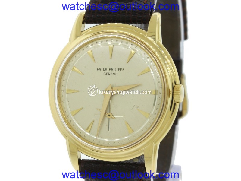 Patek Philippe Calatrava 2525 18K Yellow Gold Manual 36mm Mens Vintage Watch Patek Philippe