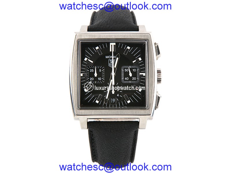 Tag Heuer Monaco CW2111 Stainless Steel Automatic Chronograph 37mm Mens Watch Tag Heuer