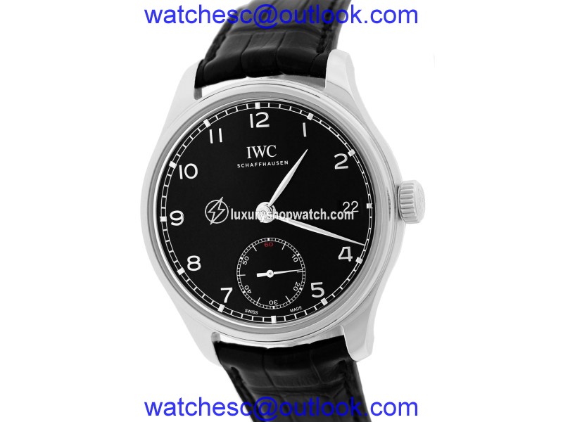 IWC Portuguese IW510202 5102 Stainless Steel / Leather 43mm Mens Watch omega