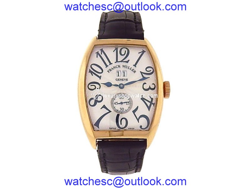 Franck Muller Cintree Curvex 6850 S6 GG 18K Yellow Gold Automatic 34mm Mens Watch Franck Muller