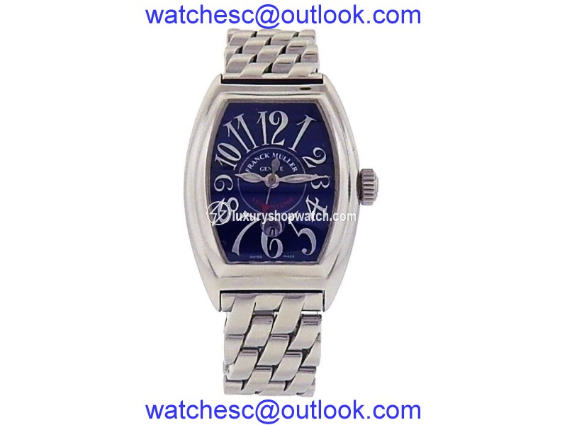 Franck Muller Conquistador 8005 L Stainless Steel Blue Dial Automatic 24mm Womens Watch Franck Muller