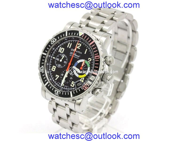 Zenith Rainbow Flyback El Primero Stainless Steel Mens Watch Zenith