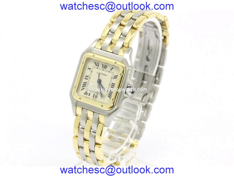 Cartier Panthere 18K Yellow Gold & Stainless Steel Quartz Womens Watch Cartier