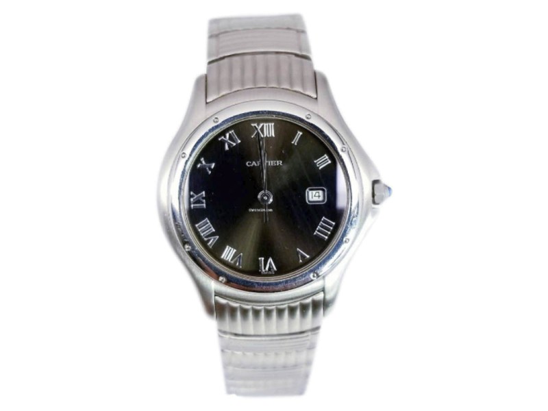 Cartier Cougar Stainless Steel 33mm Mens Watch Cartier
