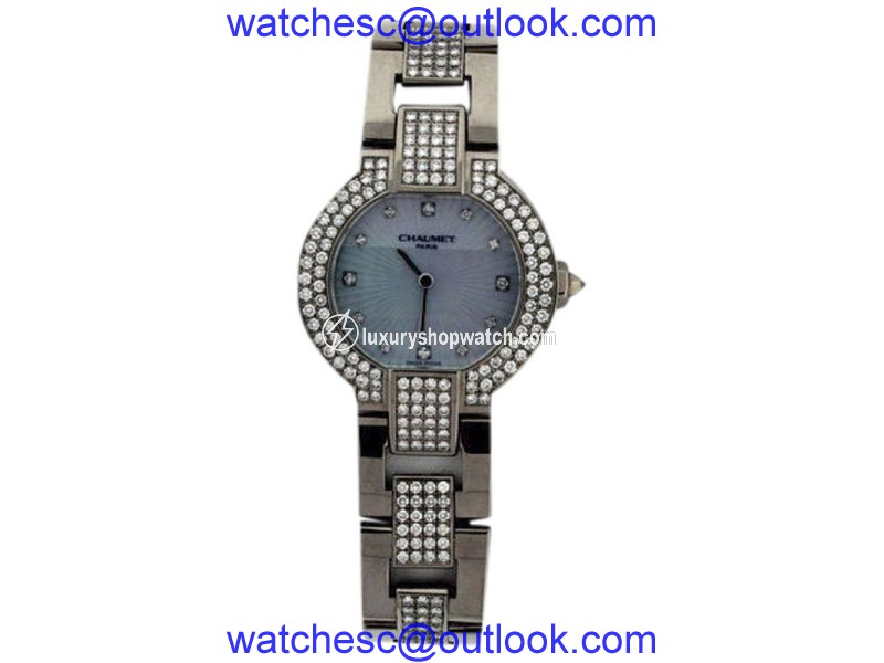 Chaumet Night Spirit 18K White Gold MOP & Diamond 30mm Watch Chaumet
