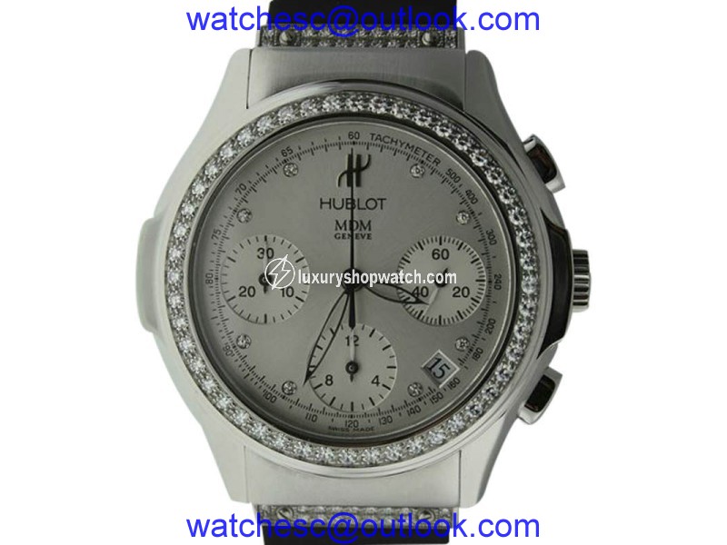 Hublot Chronograph Stainless Steel Diamond Watch Hublot
