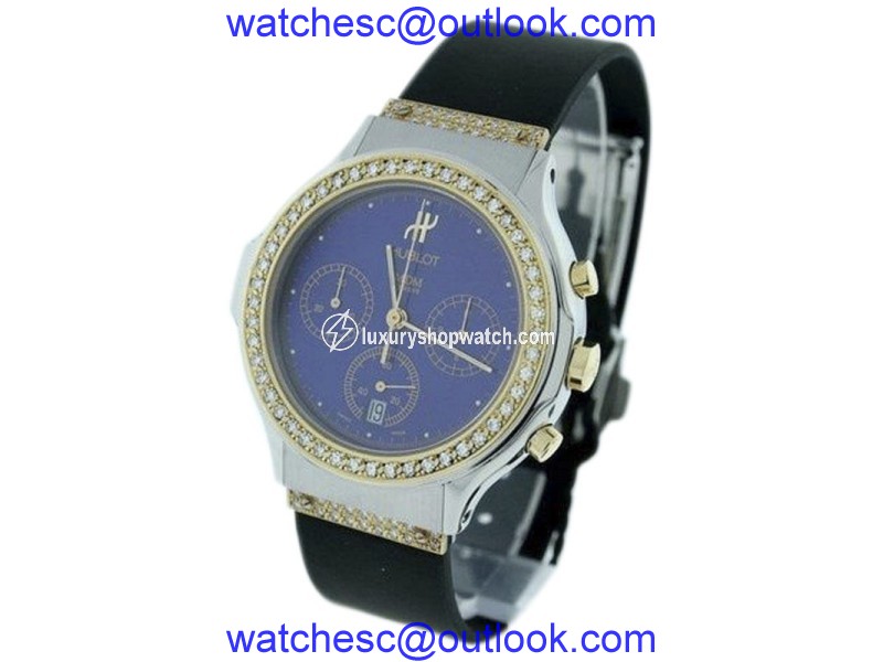 Hublot Classic Elegant Chronograph Gold and Steel Diamond Watch Hublot