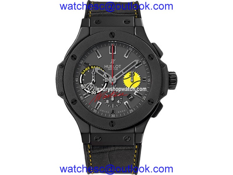 Hublot Nastie Big Bang 301.CI.8017.GR.NST11 Black Ceramic & Gummy Alligator Leather 44mm Mens Watch Hublot