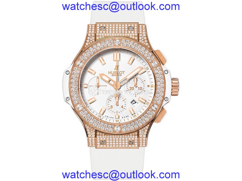 Hublot Big Bang 301.PE.2180.RW.1704 18K Rose Gold with White Dial 44mm Mens Watch Hublot